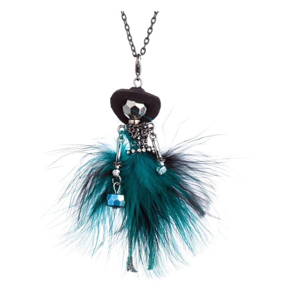TEAL COWGIRL Fashionista Necklace!